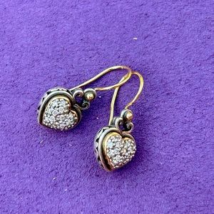 Konstantino Pave Diamond Heart Earrings